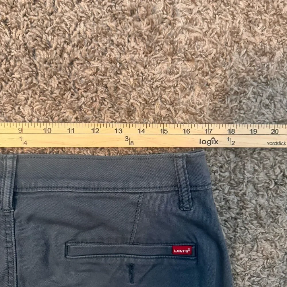 Levi’s XX Chino Men’s Gray Standard Fit Tapered Twill Pants 34x34 Pockets
